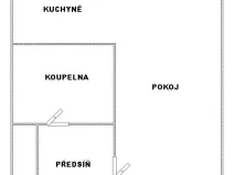 Pronájem bytu 1+kk, Most, K. H. Borovského, 26 m2