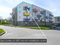 Pronájem bytu 2+kk, Mohelnice, Za Penzionem, 44 m2