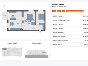 Prodej bytu 3+kk, Praha - Hostavice, Českobrodská, 75 m2