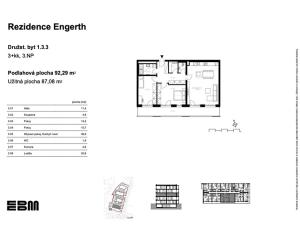 Prodej bytu 3+kk, Kladno, U Engerthu, 2 m2