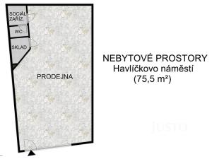 Pronájem kanceláře, Písek, Havlíčkovo nám., 75 m2