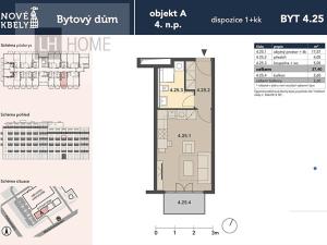 Prodej bytu 1+kk, Praha - Kbely, 27 m2