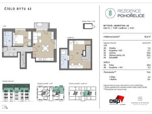 Prodej bytu 3+kk, Pohořelice, U Kasáren, 78 m2