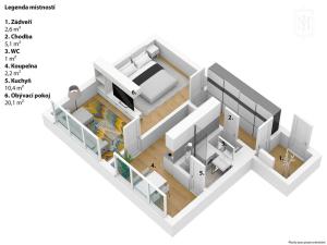 Pronájem bytu 1+1, Pelhřimov, Osvobození, 43 m2