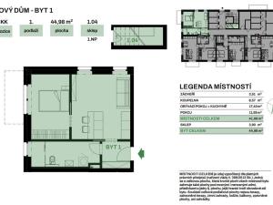 Prodej bytu 2+kk, Chvaletice, V Telčicích, 41 m2