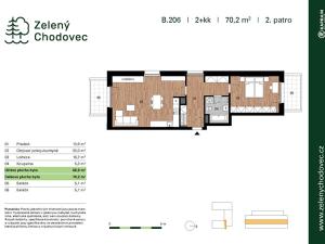 Prodej bytu 2+kk, Praha - Chodov, Blažimská, 70 m2