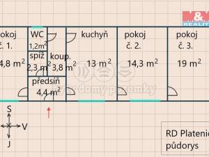 Prodej rodinného domu, Moravany - Platěnice, 107 m2