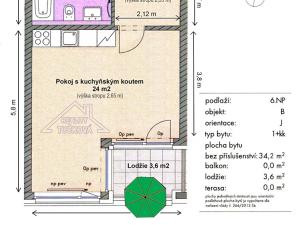 Prodej bytu 1+kk, Praha - Holešovice, U Pergamenky, 34 m2