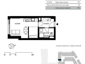 Prodej bytu 1+kk, Brno, třída Generála Píky, 27 m2