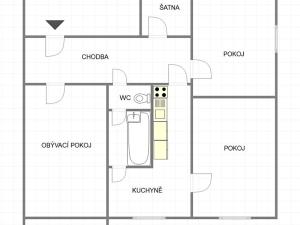 Pronájem bytu 3+1, Uherský Brod, Partyzánů, 71 m2