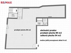 Pronájem obchodního prostoru, Roztoky, Nádražní, 94 m2