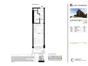 Prodej bytu 1+kk, Praha - Vysočany, Kolbenova, 33 m2