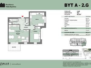 Prodej bytu 3+kk, Velká Bystřice, 78 m2