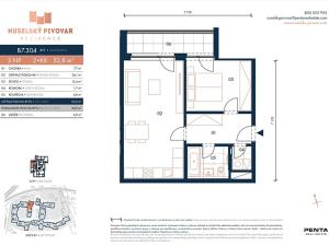 Prodej bytu 2+kk, Praha - Nusle, Bělehradská, 52 m2