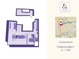 Prodej bytu 2+kk, Praha - Nové Město, Tyršova, 85 m2