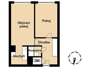 Prodej bytu 2+kk, Praha - Háje, Štichova, 43 m2