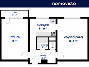 Pronájem bytu 2+1, Ostrava, Tlapákova, 50 m2