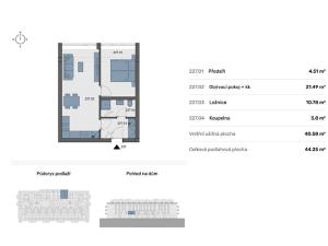 Prodej bytu 2+kk, Praha - Hostavice, Pasecká, 44 m2