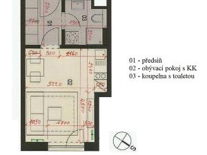 Pronájem bytu 1+kk, Praha - Libeň, Novovysočanská, 24 m2