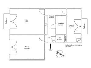 Prodej bytu 2+1, Brno, Provazníkova, 58 m2