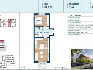 Prodej bytu 2+kk, Praha - Čakovice, Bělomlýnská, 50 m2