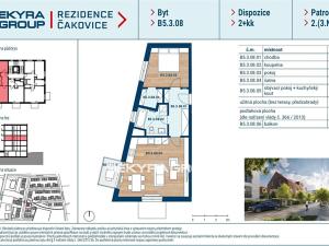 Prodej bytu 2+kk, Praha - Čakovice, Bělomlýnská, 56 m2