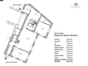 Pronájem bytu 3+1, Bystřice, Kostelní, 124 m2