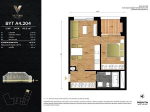 Prodej bytu 2+kk, Praha - Bubeneč, Vítězné náměstí, 47 m2