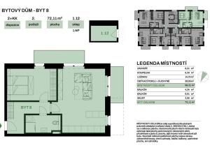 Prodej bytu 2+kk, Chvaletice, V Telčicích, 72 m2