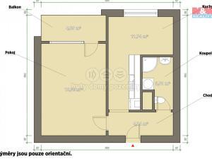 Pronájem bytu 1+1, Mariánské Lázně - Úšovice, Školní nám., 47 m2