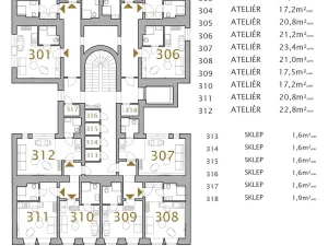 Prodej apartmánu, Praha - Nové Město, Sokolská, 23 m2