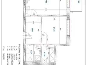 Pronájem bytu 2+kk, Ostrava, 30. dubna, 48 m2