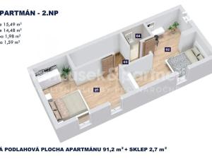 Prodej bytu 4+kk, Vrchlabí, Horská, 91 m2