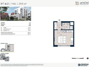 Prodej bytu 1+kk, Praha - Holešovice, Jateční, 29 m2