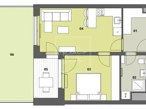 Pronájem bytu 2+kk, Praha - Strašnice, Na palouku, 48 m2