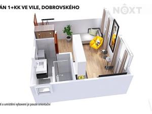 Pronájem bytu 1+kk, Šumperk, Dobrovského, 20 m2