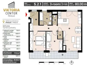 Prodej bytu 3+kk, Praha - Žižkov, Seifertova, 80 m2