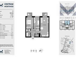 Prodej bytu 3+kk, Hostivice, Čsl. armády, 69 m2