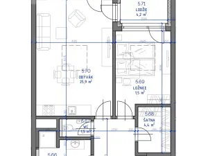 Prodej bytu 2+kk, Kutná Hora, 53 m2