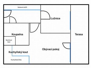 Pronájem bytu 2+kk, Praha - Kyje, Federova, 50 m2