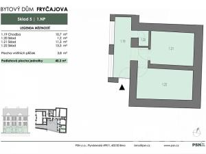 Prodej obchodního prostoru, Brno, Fryčajova, 40 m2