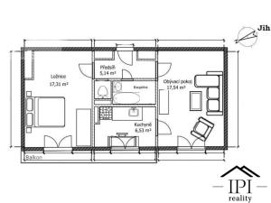 Pronájem bytu 2+1, Litvínov, Podkrušnohorská, 62 m2