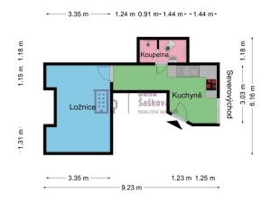 Pronájem bytu 1+1, Jindřichův Hradec - Jindřichův Hradec I, nám. Míru, 28 m2