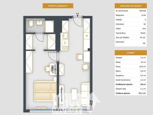 Pronájem bytu 2+kk, Praha - Chodov, Čenětická, 47 m2