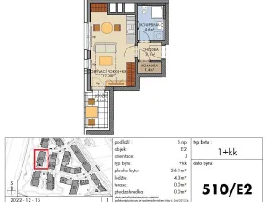 Prodej bytu 1+kk, Praha - Ruzyně, Stočesova, 30 m2