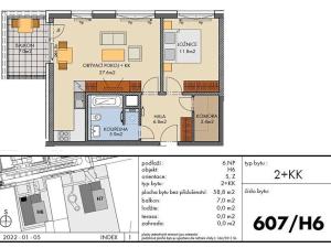 Prodej bytu 2+kk, Praha - Dolní Měcholupy, Honzíkova, 59 m2