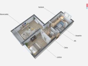 Prodej bytu 2+1, Ústí nad Labem - Krásné Březno, U Pivovarské zahrady, 62 m2