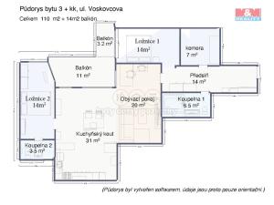 Prodej bytu 3+kk, Praha - Hlubočepy, Voskovcova, 110 m2