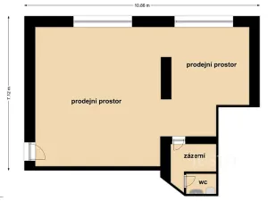 Pronájem obchodního prostoru, Zábřeh, Žižkova, 55 m2