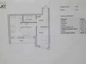 Pronájem bytu 2+kk, Praha - Stodůlky, Nárožní, 61 m2